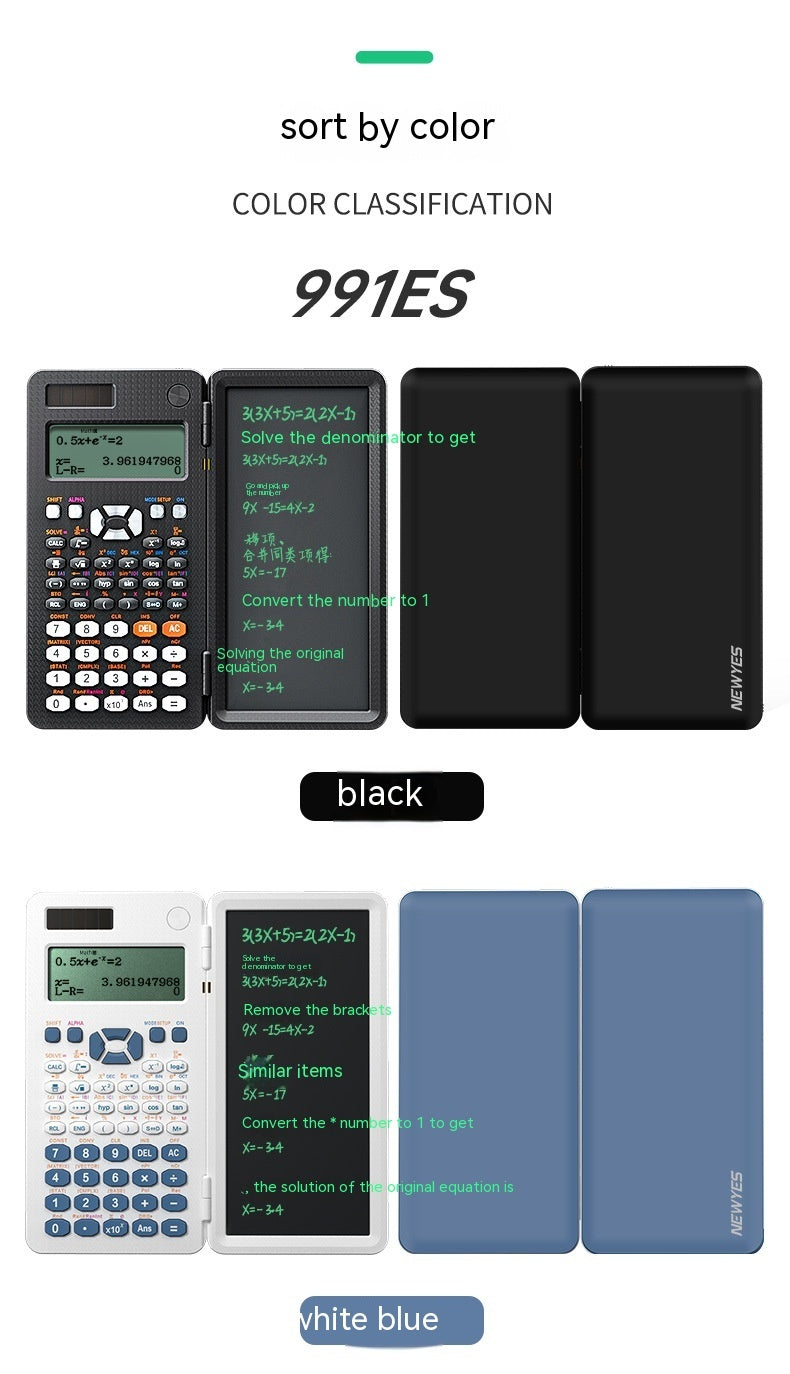 2 In 1 Foldable Scientific Calculators Handwriting Tablet