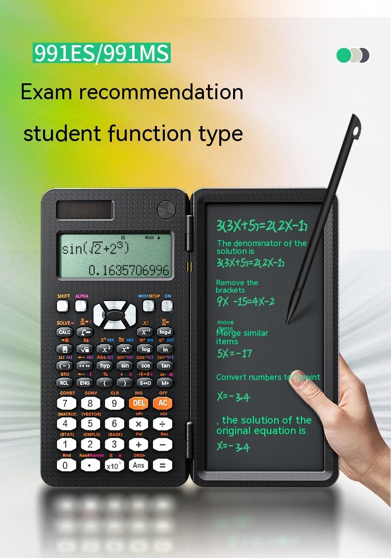 2 In 1 Foldable Scientific Calculators Handwriting Tablet