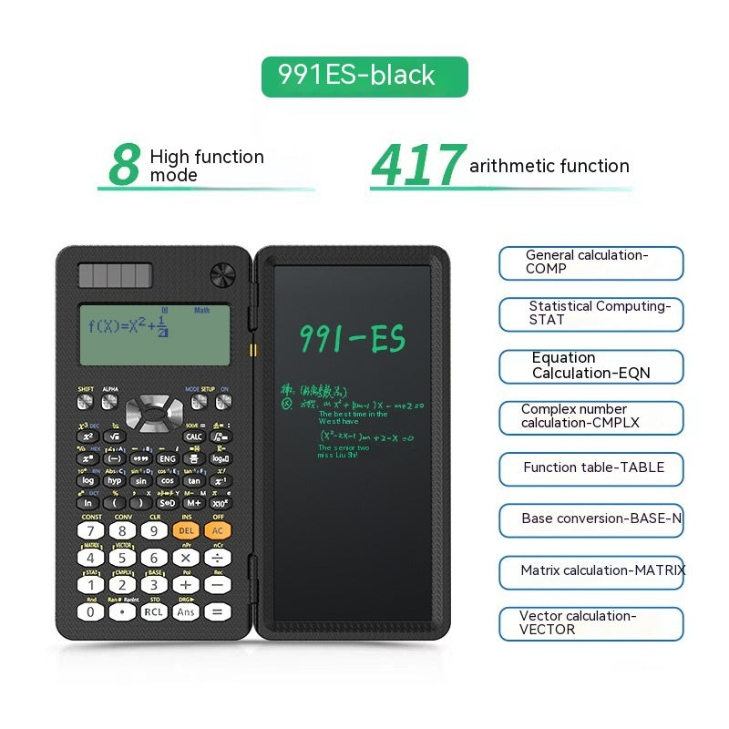 2 In 1 Foldable Scientific Calculators Handwriting Tablet