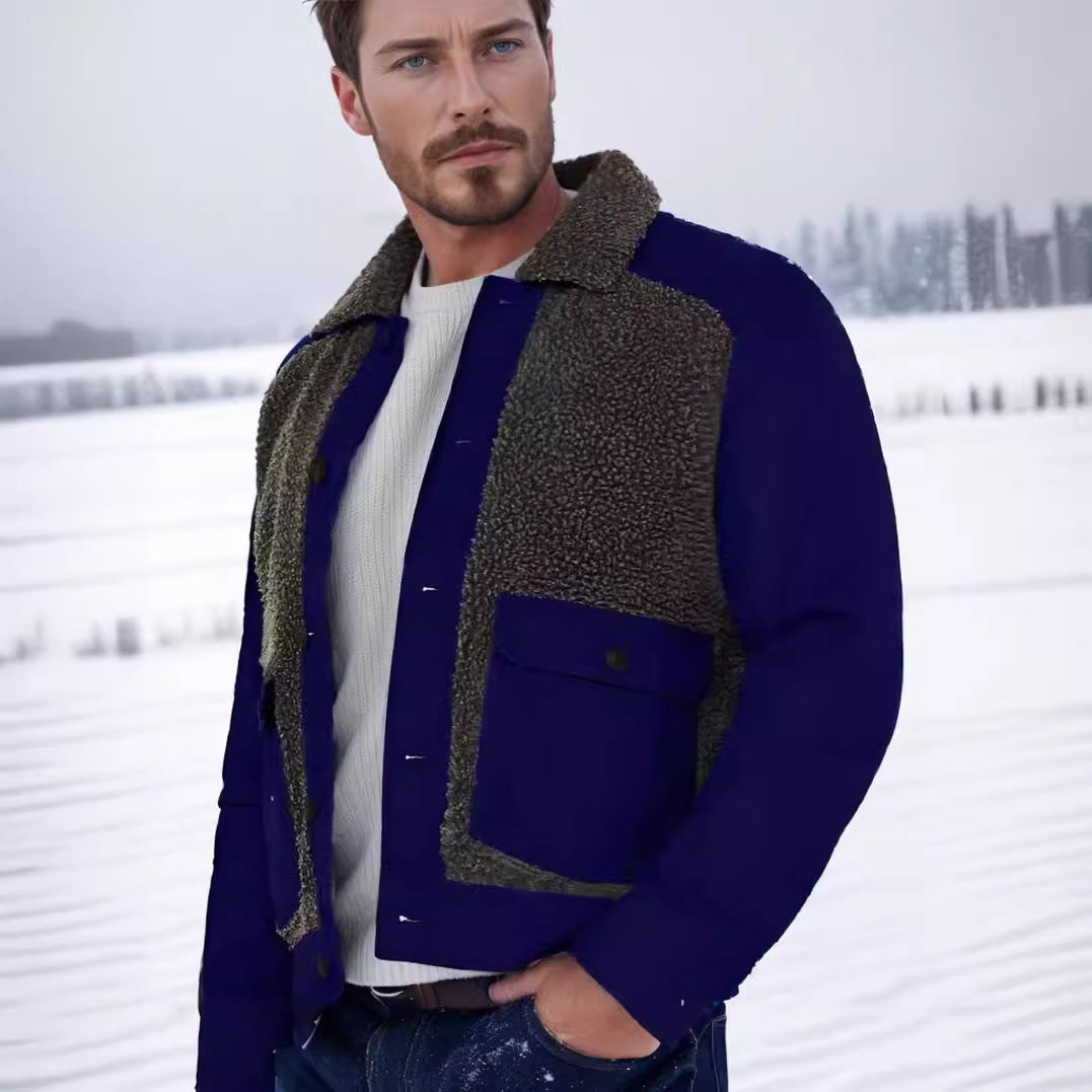 Men's Coat European Version Stitching Jacket