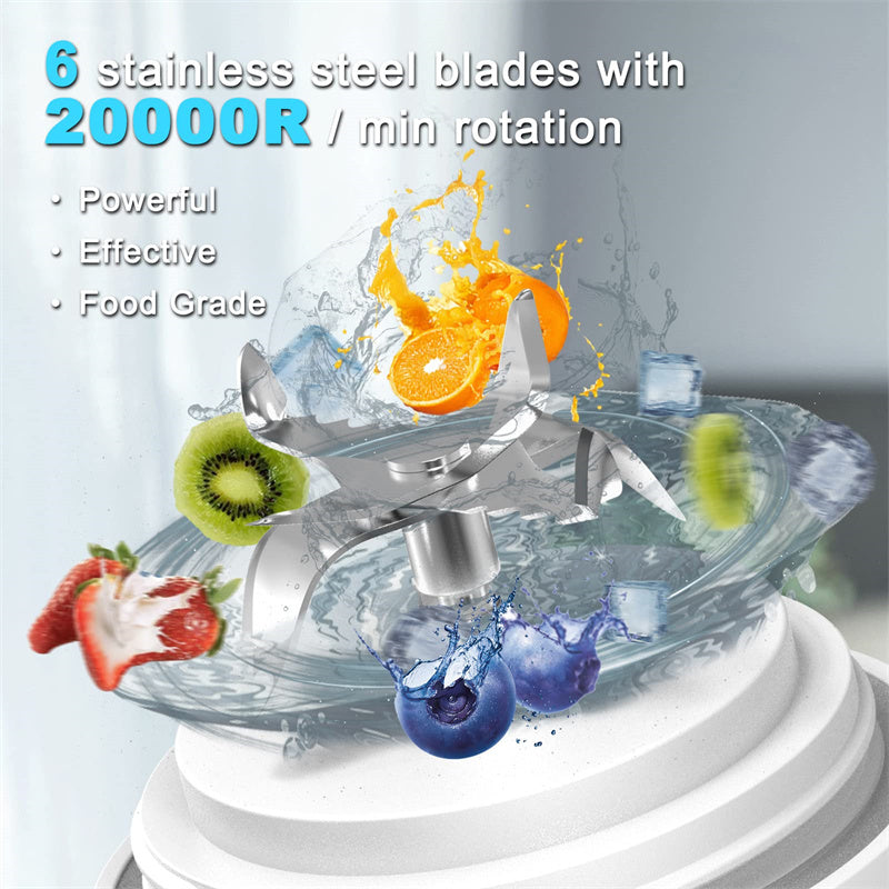 Portable Blender For Shakes And Smoothies With 6 Blade Mini Blender Kitchen Gadgets