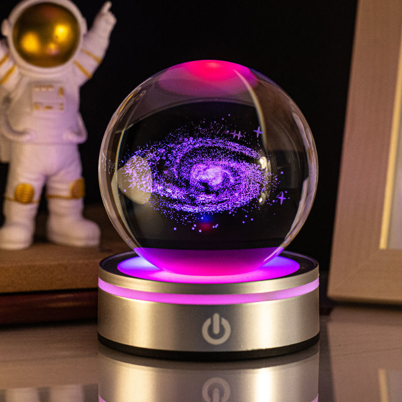 Creative 3D Inner Carving Luminous Crystal Ball