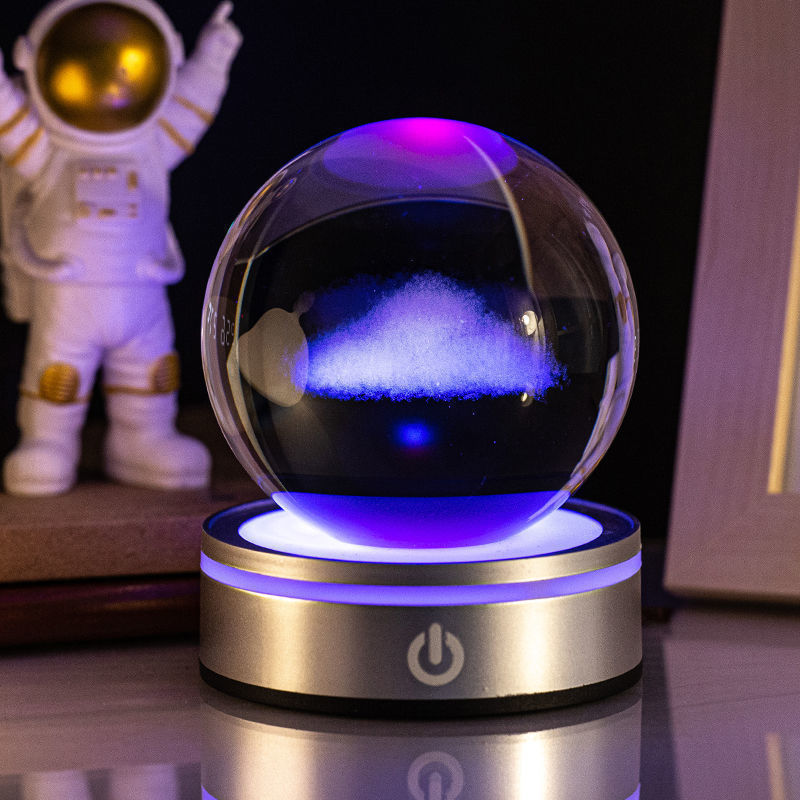 Creative 3D Inner Carving Luminous Crystal Ball